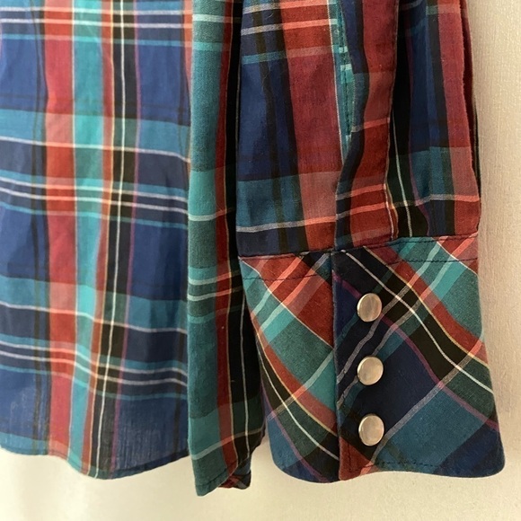 VINTAGE AUTHENTIC WESTERN WEAR PEARL BUTTON DOWN SHIRT SIZE 16.5  34/35 - Picture 7 of 8